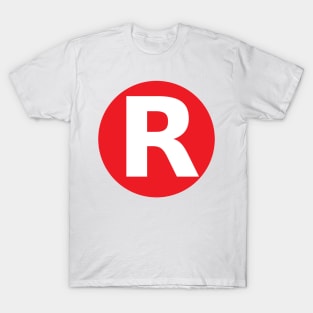 Letter R Big Red Dot Letters & Numbers T-Shirt